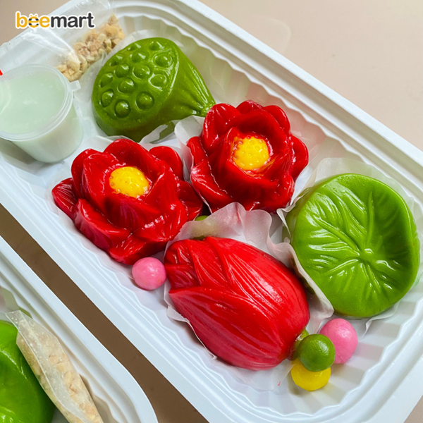 [Bột tạo hình cấp đông] Chè trôi nước Hoa Sen Đỏ (kèm đường phèn nấu nước đường)