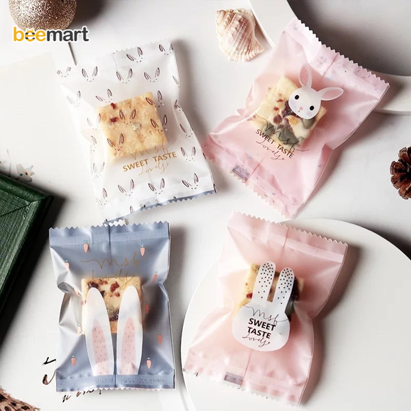 Túi đựng bánh cookies thỏ 7*10 (20c)