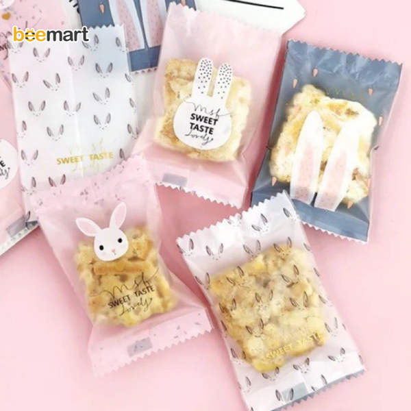 Túi đựng bánh cookies thỏ 7*10 (20c)