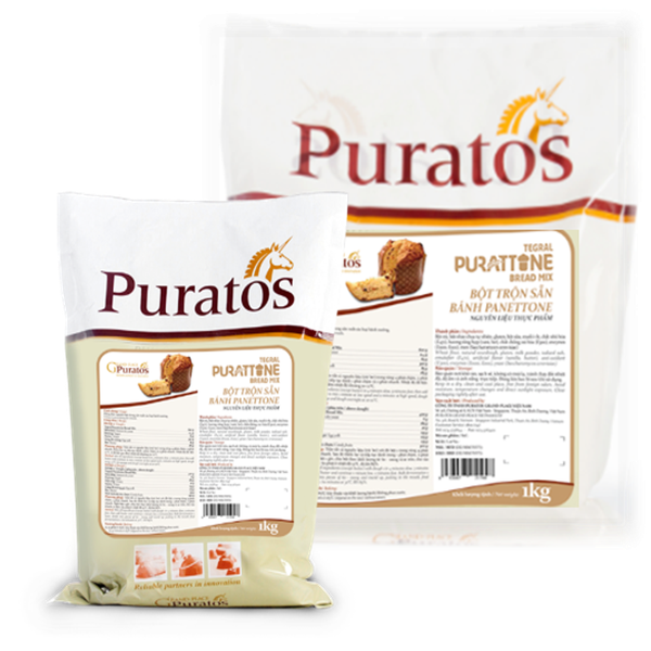 Bột trộn sẵn làm bánh Purattone Bread Mix 5kg