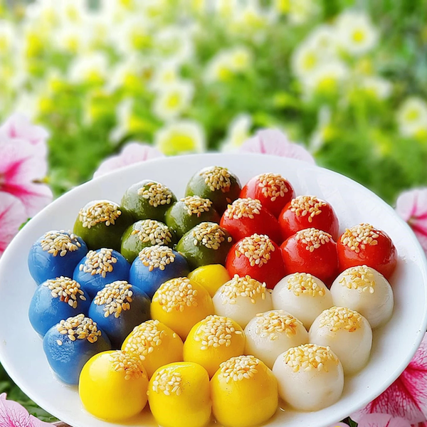 [Bột trộn sẵn cấp đông] Bánh trôi ngũ sắc Nương Bắc