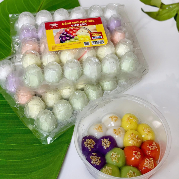 [Bột tạo hình cấp đông] Bánh trôi viên sẵn ngũ sắc Nương Bắc