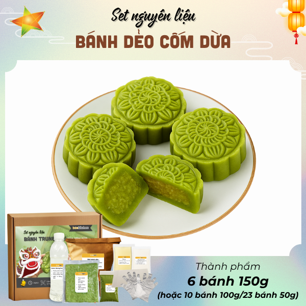 [SNL] Bánh Dẻo Cốm dừa vỏ trà xanh