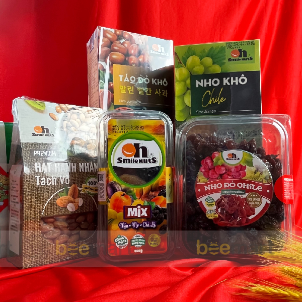 Hạnh nhân tách vỏ hộp giấy 500g Smile