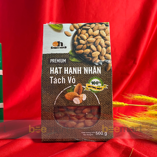 Hạnh nhân tách vỏ hộp giấy 500g Smile