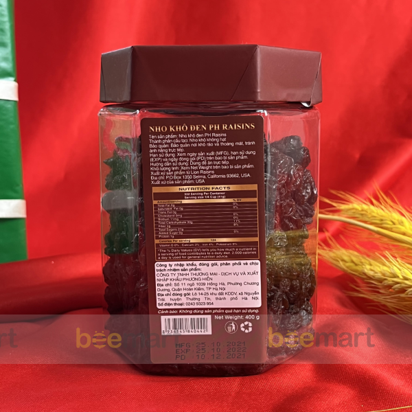 Nho khô đen Raisins 400gr