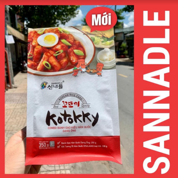 Bánh gạo hàn quốc dạng ống kèm sốt (350g)