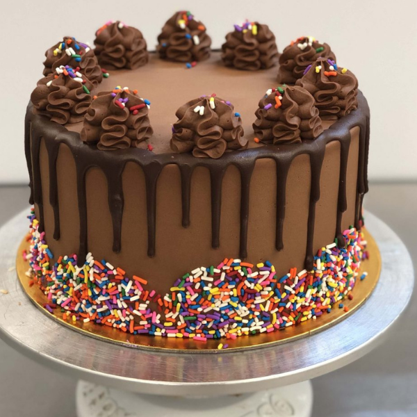 Hộp gato quai xách kèm đế Party size 28cm