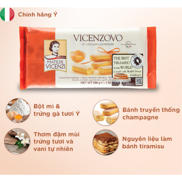 Bánh sampa Ý Vicenzovo 200g