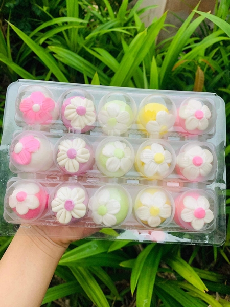 [Bột tạo hình cấp đông] Chè trôi nước hình hoa (kèm đường phèn nấu nước đường)