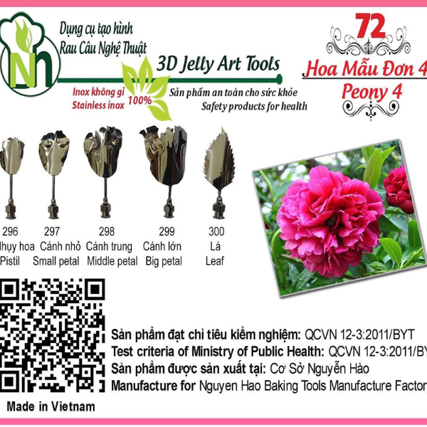 Bộ kim thạch số 72 (Hoa mẫu đơn)