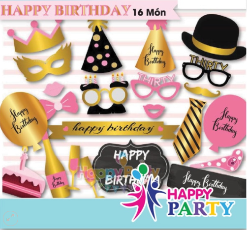 Bộ phụ kiện chụp hình Happy Birthday