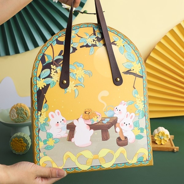 Bộ hộp trung thu 6 bánh nhỏ Thỏ đoàn viên (3 bộ)