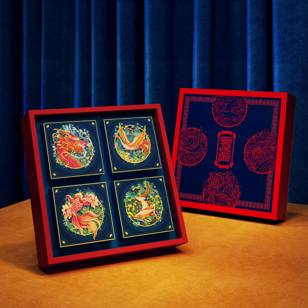 Bộ túi hộp trung thu Phú Quý 4 bánh