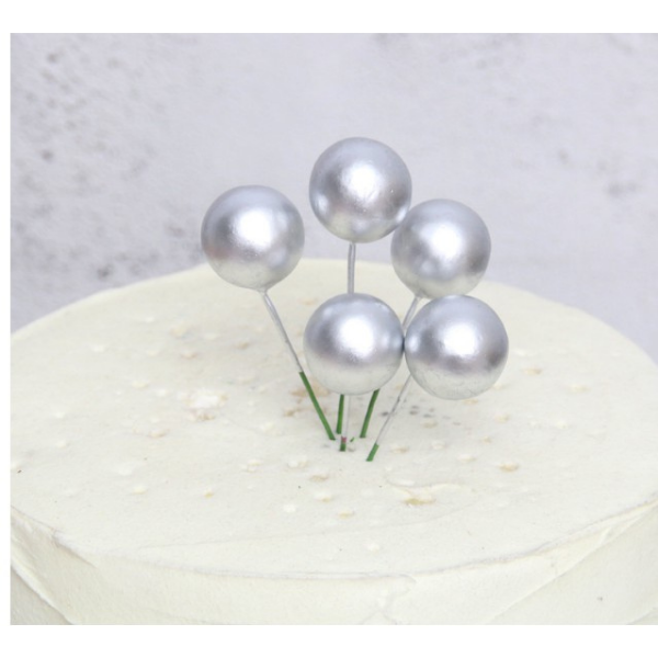 Chùm bóng bạc 4cm (chùm 10 quả)