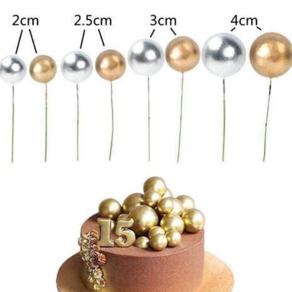 Chùm bóng vàng 4cm (chùm 10 quả)