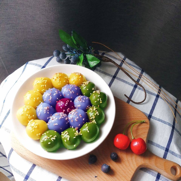 [Bột trộn sẵn cấp đông] Bánh trôi ngũ sắc