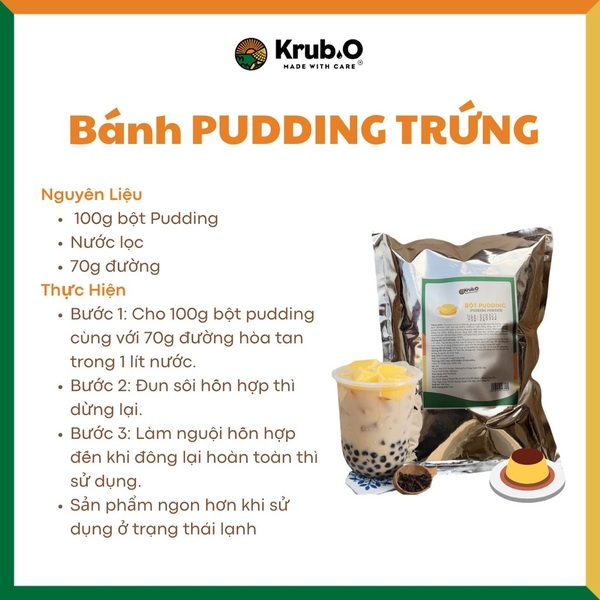Bột Pudding trứng Krub.o 100g