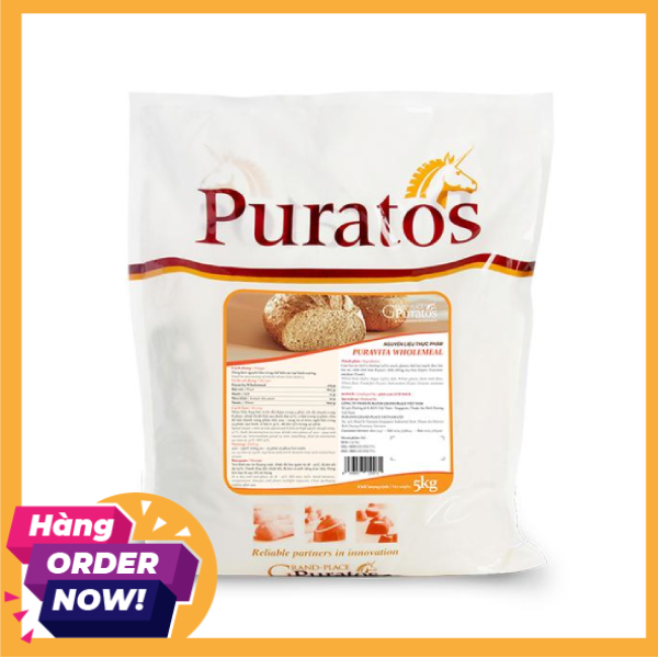 Bột Trộn Sẵn Bánh Mì Nguyên Cám Puravita 5kg