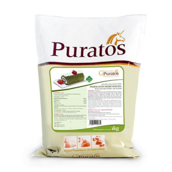Bột trộn sẵn satin moist matcha Puratos