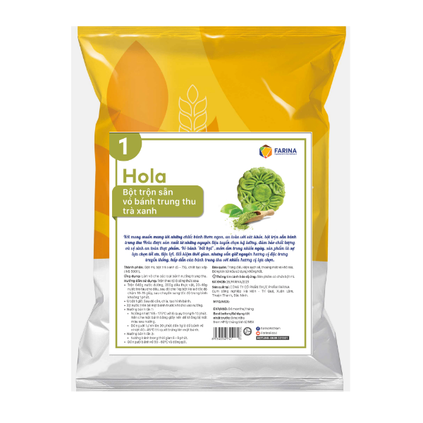 Bột trộn sẵn vỏ bánh nướng trà xanh Farina 1kg