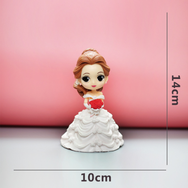 Búp bê trang trí công chúa Belle váy trắng