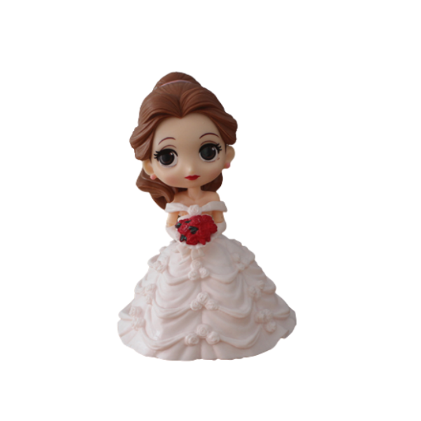 Búp bê trang trí công chúa Belle váy trắng