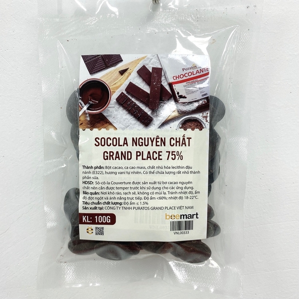 Socola đen 75% 100g
