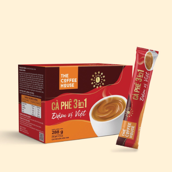Cà Phê sữa đá hòa tan đậm vị Việt The Coffee House (18 gói x 16g)