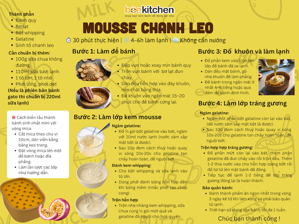 [SNL] Bánh Mousse Chanh leo ( Giao toàn quốc)