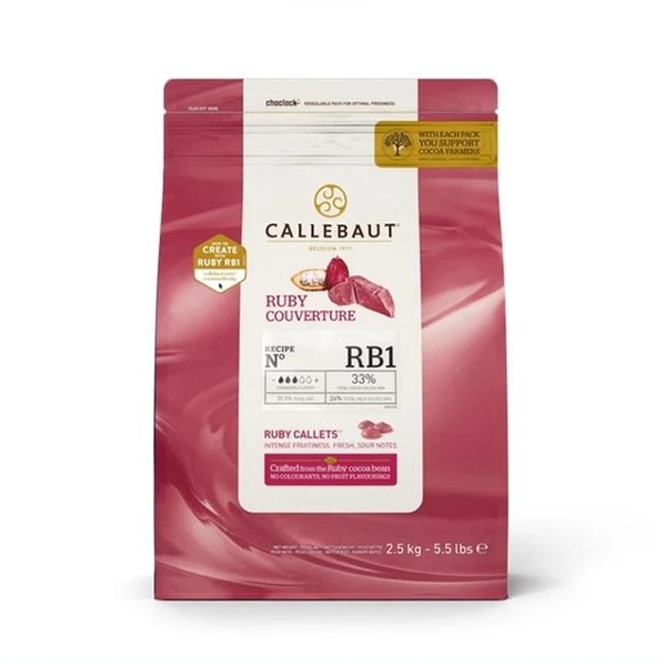 Socola Ruby Callebaut 34,6% 2,5kg
