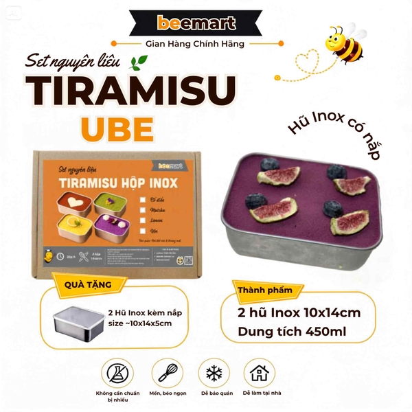 [SNL] Tiramisu hộp thiếc chữ nhật ( thành phẩm 2 hộp) Giao toàn quốc