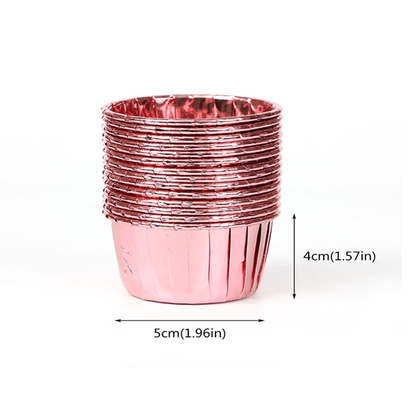Cup giấy muffin viền nhũ hồng (50c)