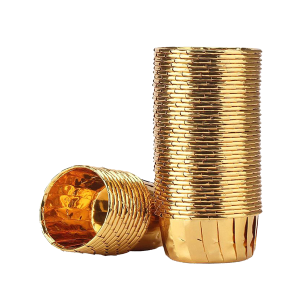 Cup giấy muffin viền nhũ vàng (50c)