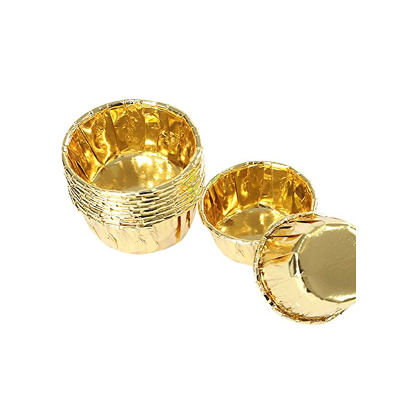 Cup giấy muffin viền nhũ vàng (50c)