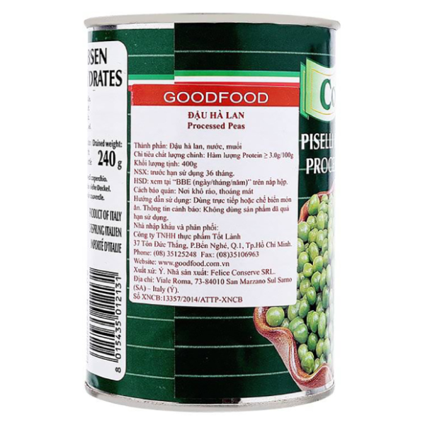 Đậu Hà Lan đóng hộp Contel 400g