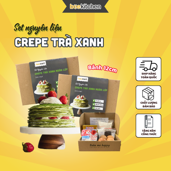 [SNL] Crepe trà xanh ngàn lớp (gato crepe)