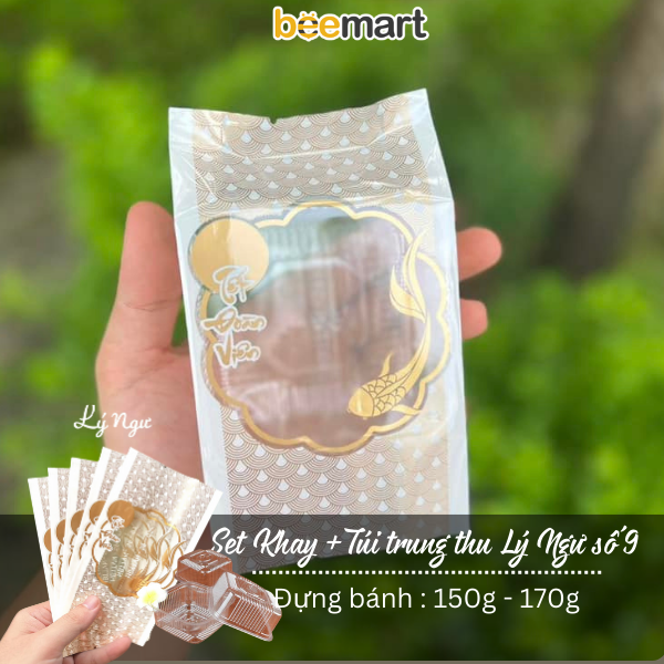 Set khay túi trung thu Lý Ngư số 9 125-150gr (10c)