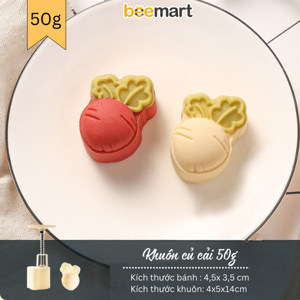 Khuôn lò xo 1 mặt hình củ cải 50g