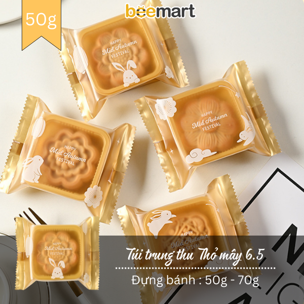 Túi trung thu Thỏ mây số 6.5 đựng bánh 50g (50c)