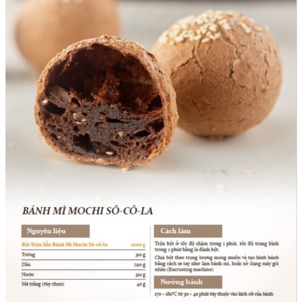 Bột trộn sẵn bánh mì Mochi Socola 1kg