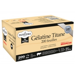 Lá Gelatin 50g Titane 120 Bloom