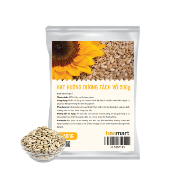 Hạt hướng dương bóc vỏ 500gr