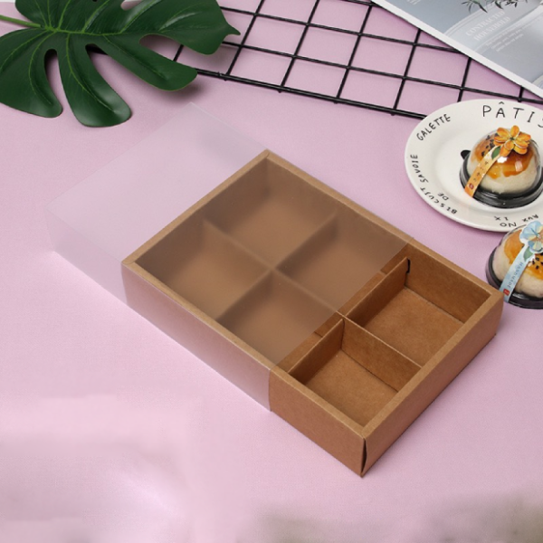 Hộp 6 bánh Trung thu 80g kraft mặt kính