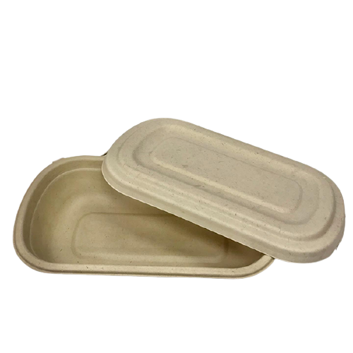 Hộp bã mía 1 ngăn có nắp rời 229x134x44mm (nắp bã mía)