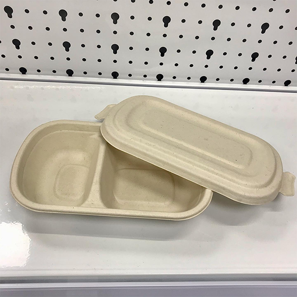 Hộp bã mía 2 ngăn có nắp rời 229x134x44mm (nắp bã mía)