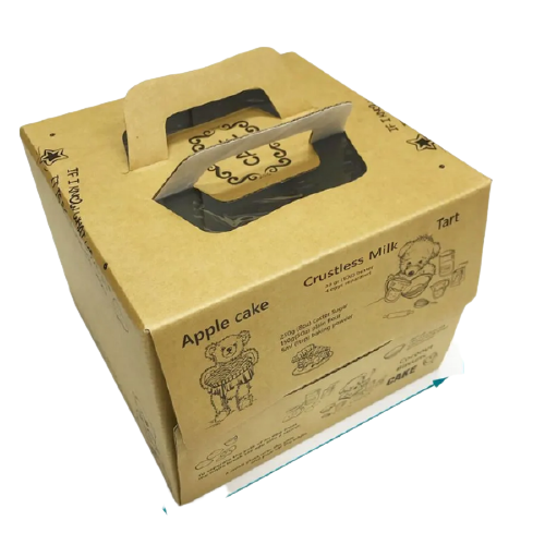 Hộp gato quai xách kèm đế hình gấu size 28cm