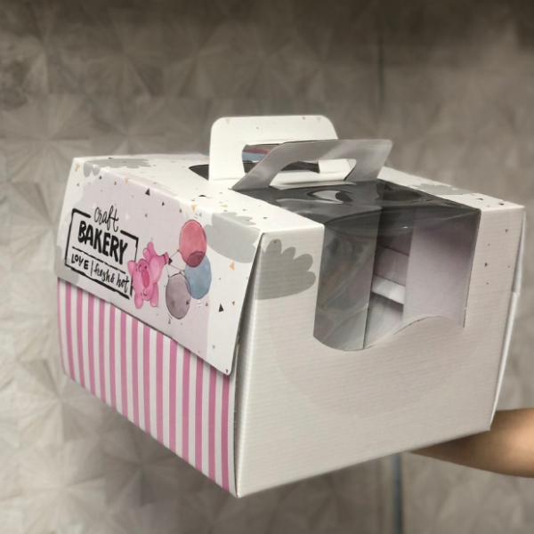 Hộp gato quai xách kèm đế Heo xinh 25cm