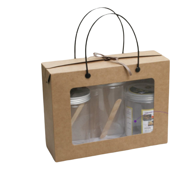 Hộp giấy kraf có quai xách mẫu số 8 (28x21x9.2cm)