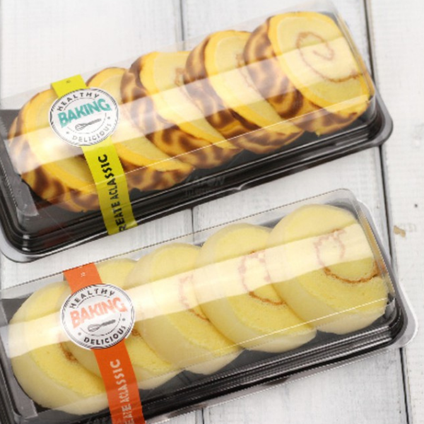 Hộp nhựa đựng bánh bông lan cuộn